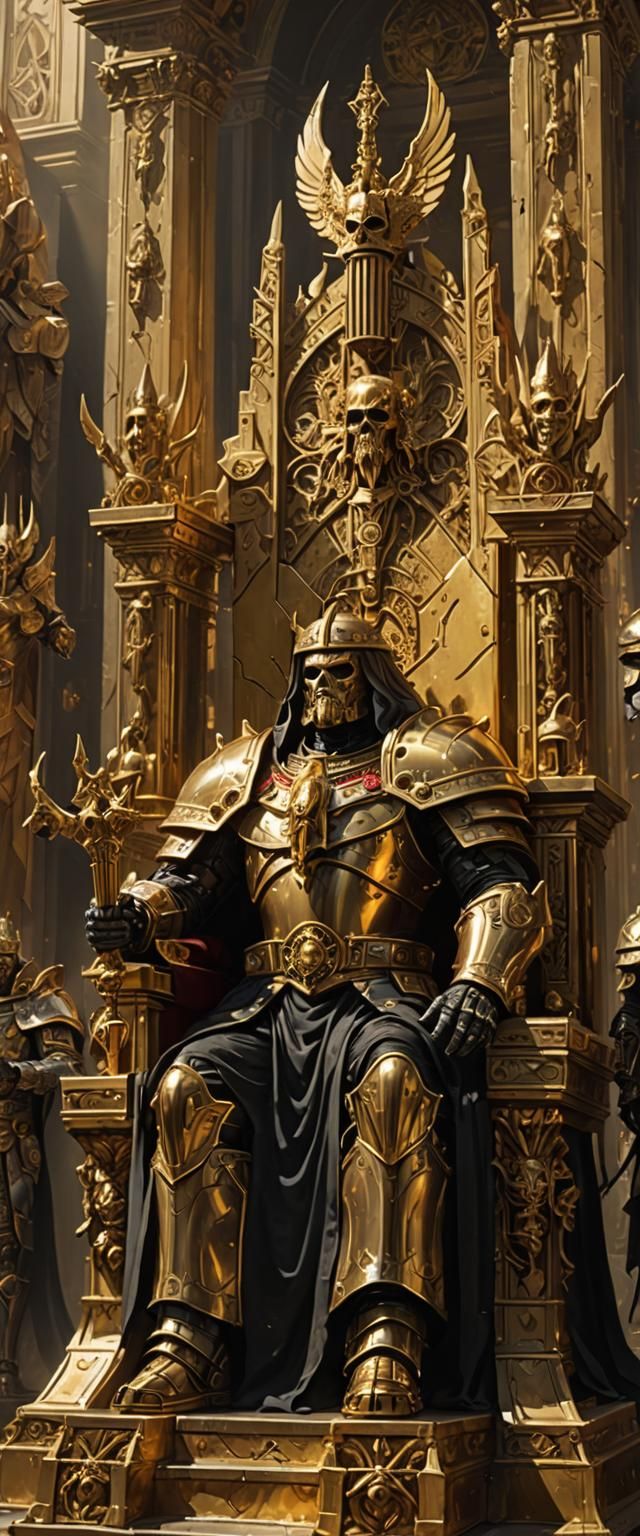 Gothic Sci-Fi Chapel with the Emperor of Mankind