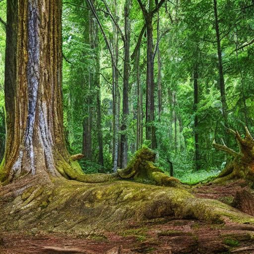 Lush Permian Landscape with Dimetrodon