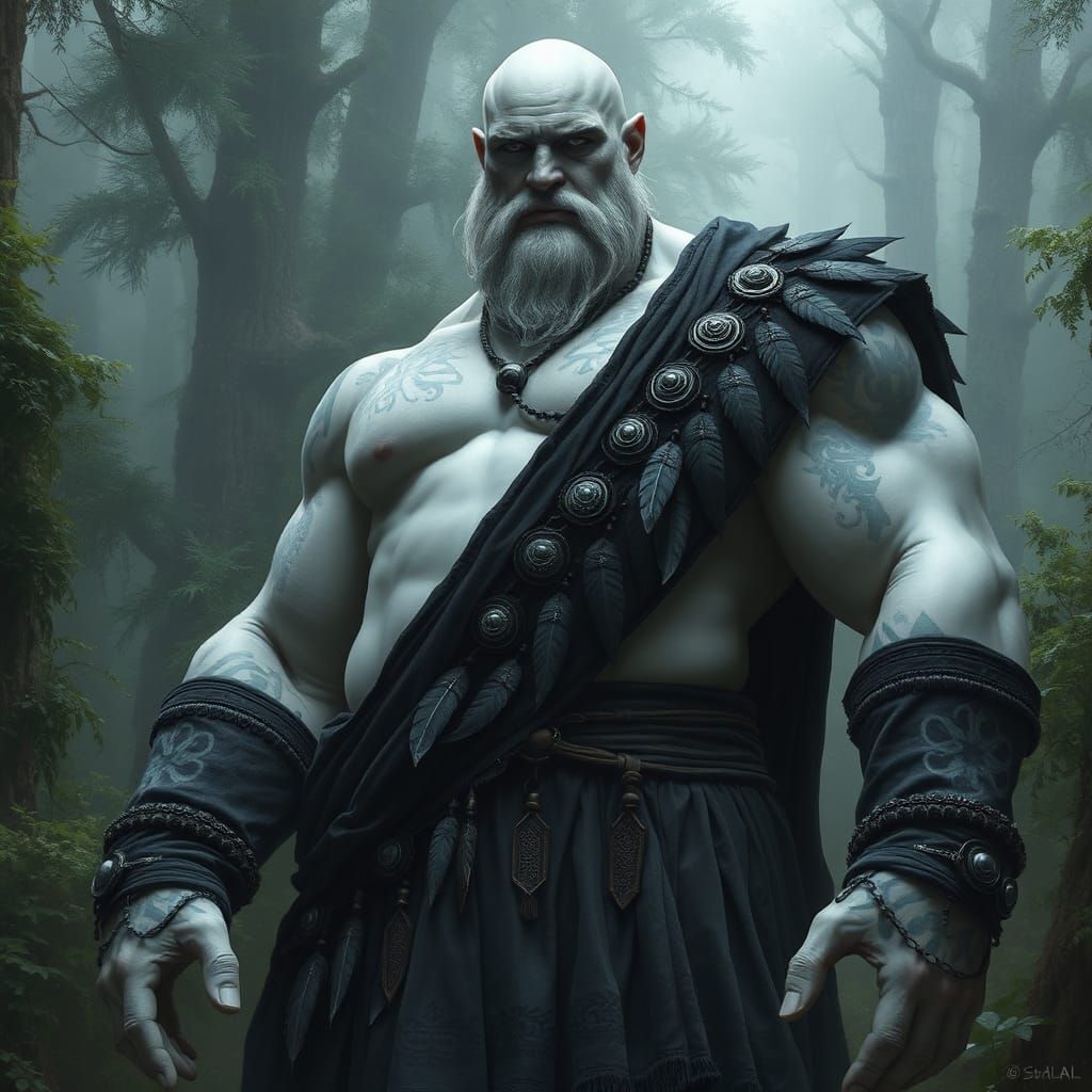 Colossal Goliath in Mystical Forest