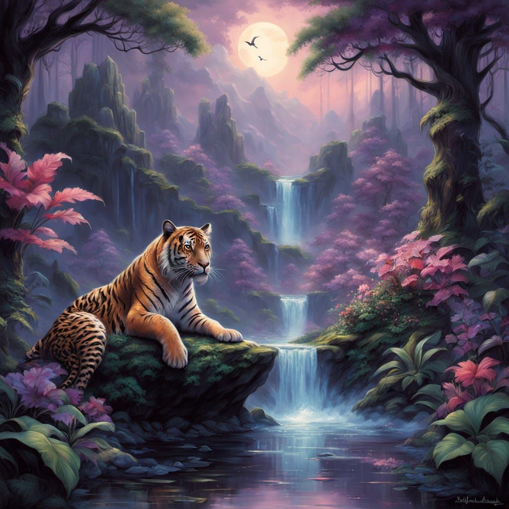 Ethereal Goth Latina Goddess in Tropical Jungle Paradise