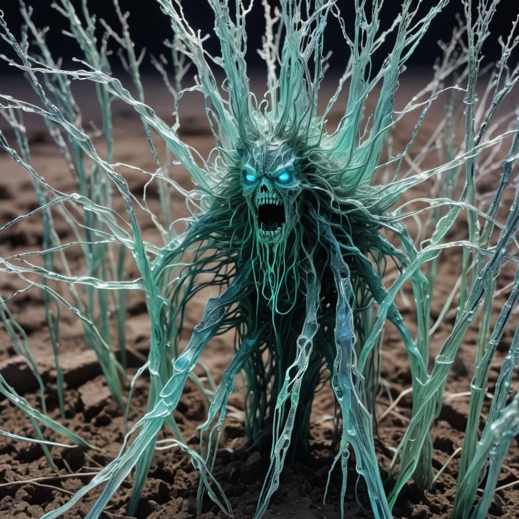 Crystalline Entity in Neon-Noir Dark Surrealism