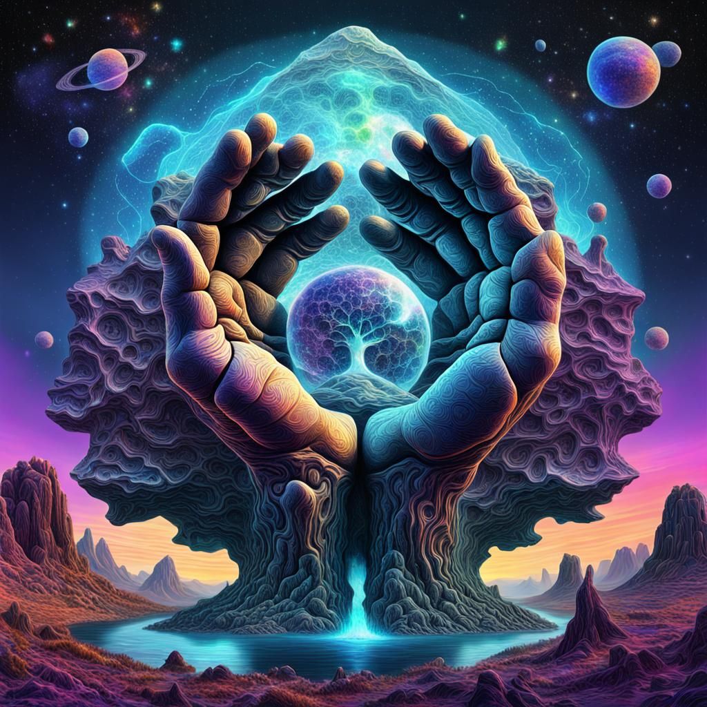 Mandelbulb Plays Rock Paper Scissors: Holographic Illustrati...