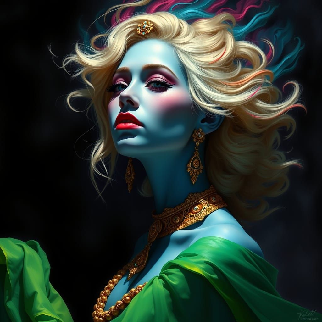 Gothic Pin-Ups in Baroque Chiaroscuro Style