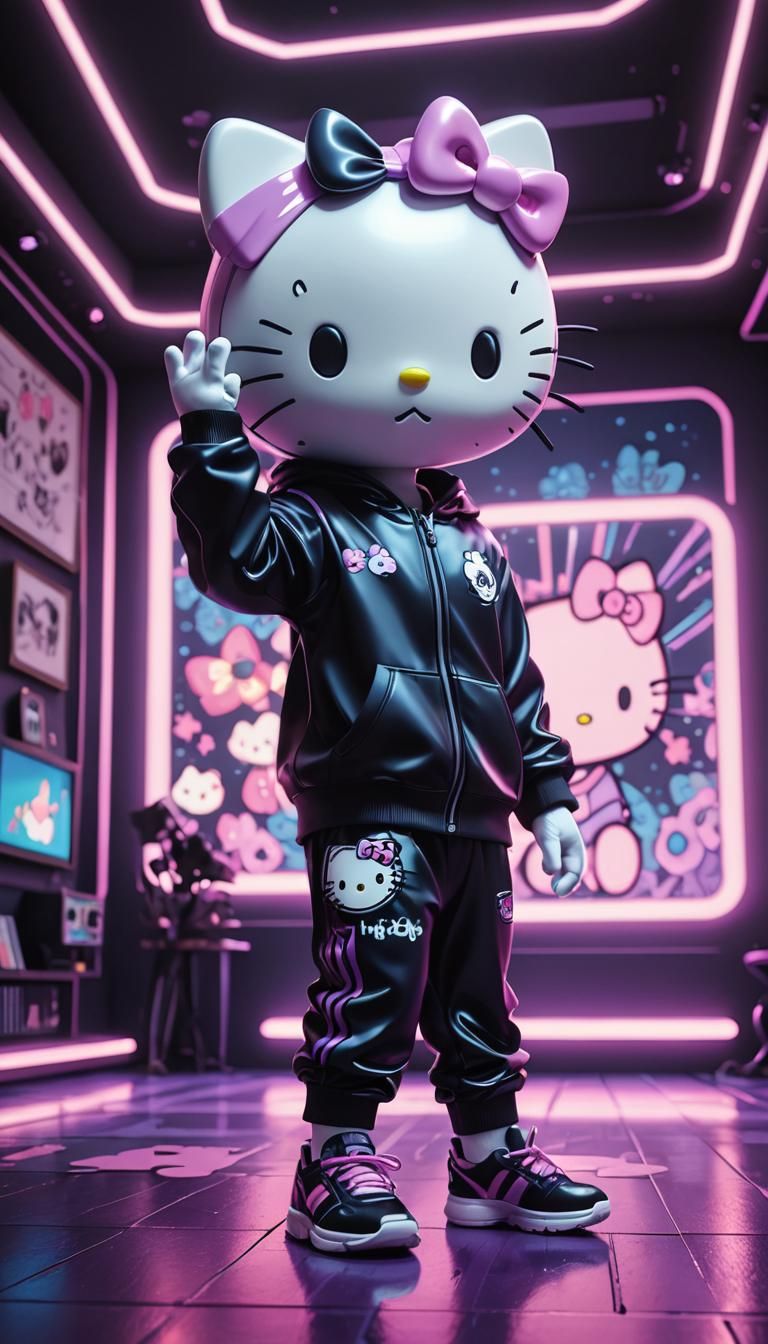 Hello Kitty Dances Jazz: Digital Matte Painting