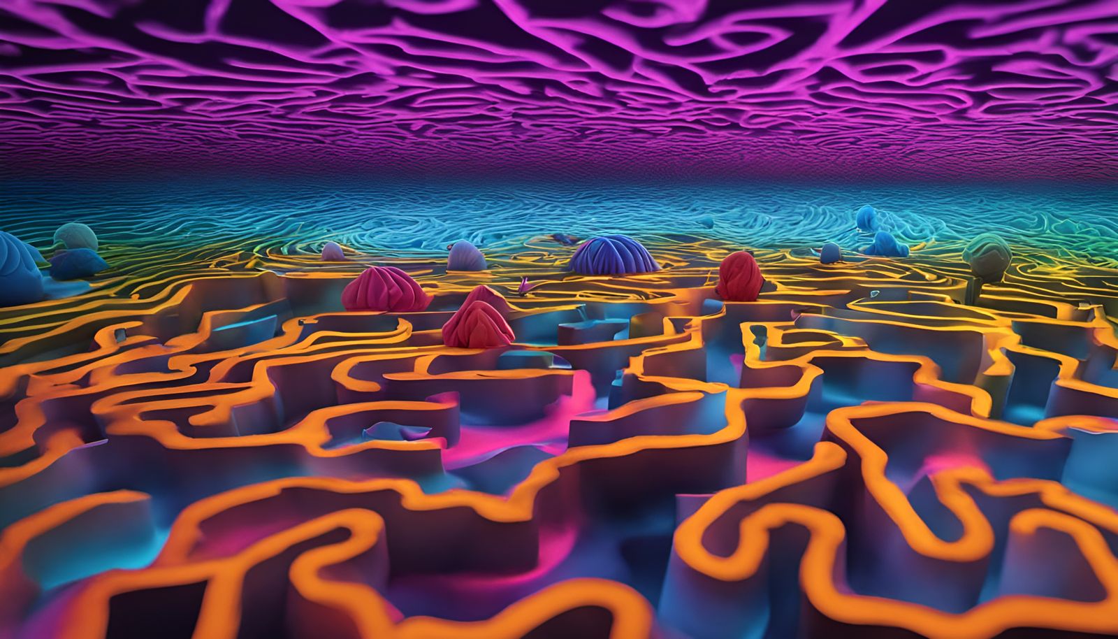 Colorful Brain Entities in Fungal Labyrinth