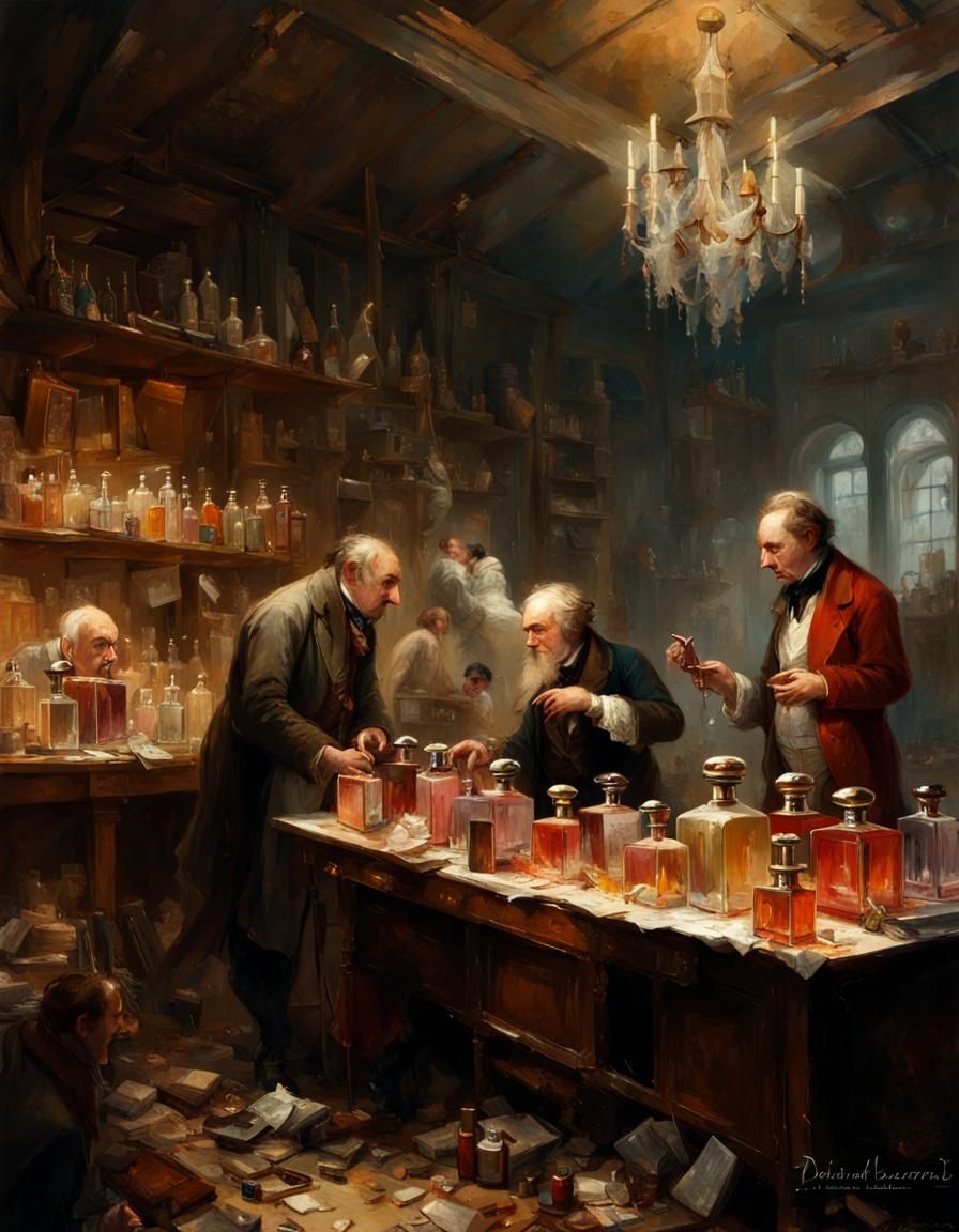 Hyperdetailed Oil Painting: The Perfume of Sins