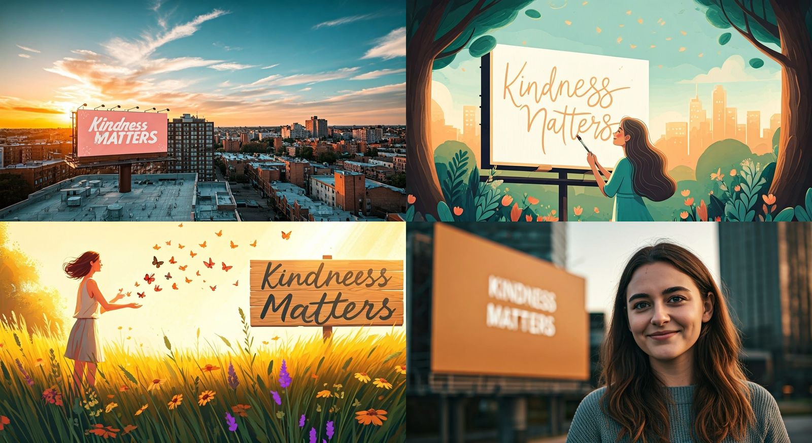 Kindness Matters: Inspirational Mental Health Billboard