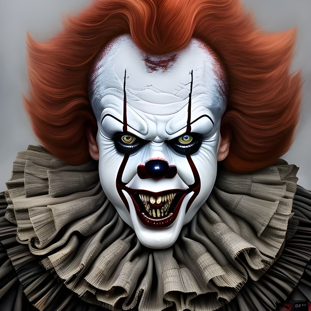 Pennywise and Venom Hybrid Portrait in Hyperrealism