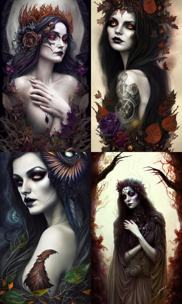 Pre-Celtic Goddess in Maximalist Matte Painting