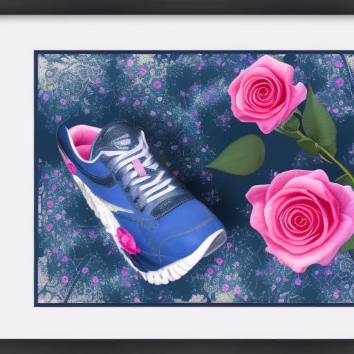 Planets and Roses in Shoe, Digital Matte Painting
