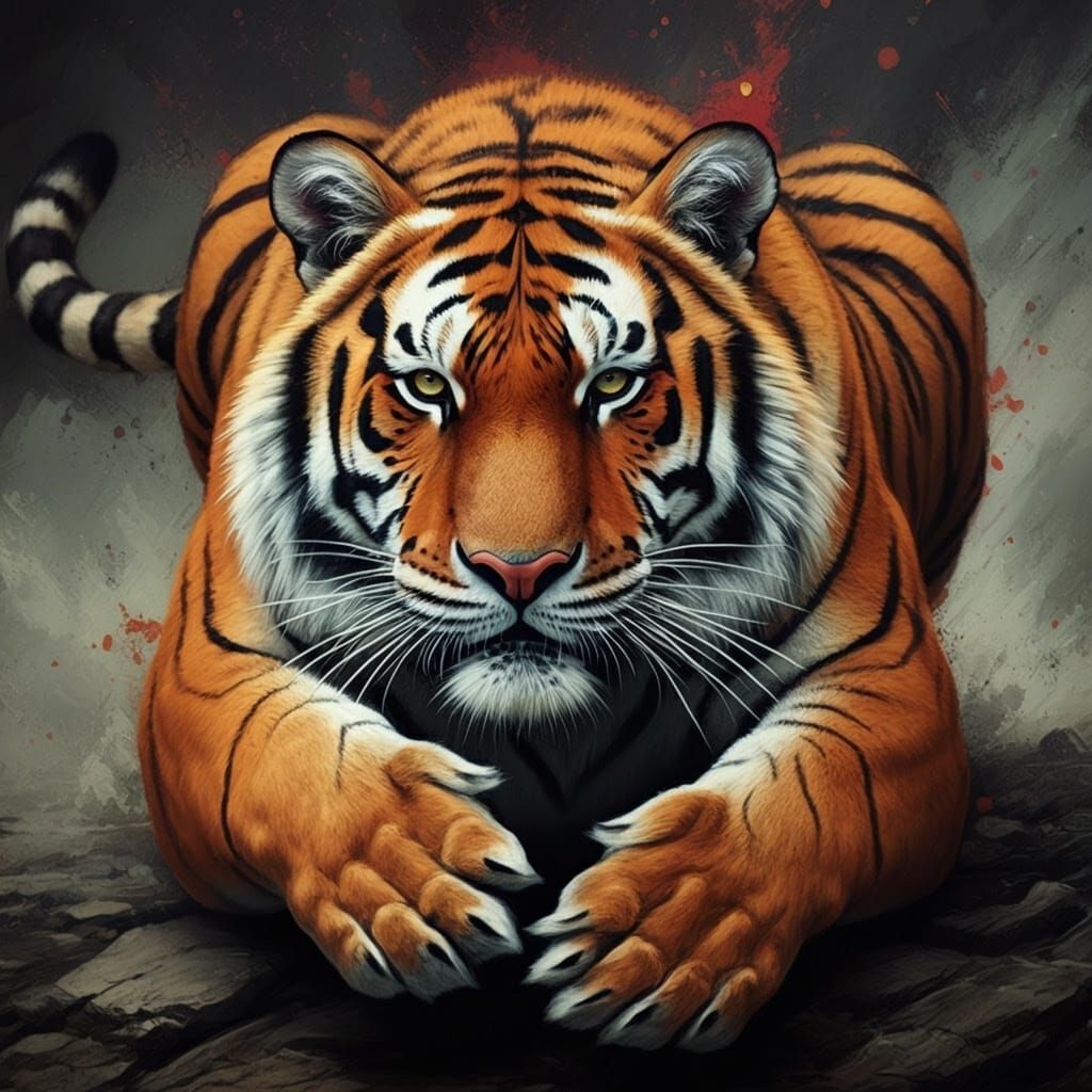 Vibrant Tiger in Dynamic Action