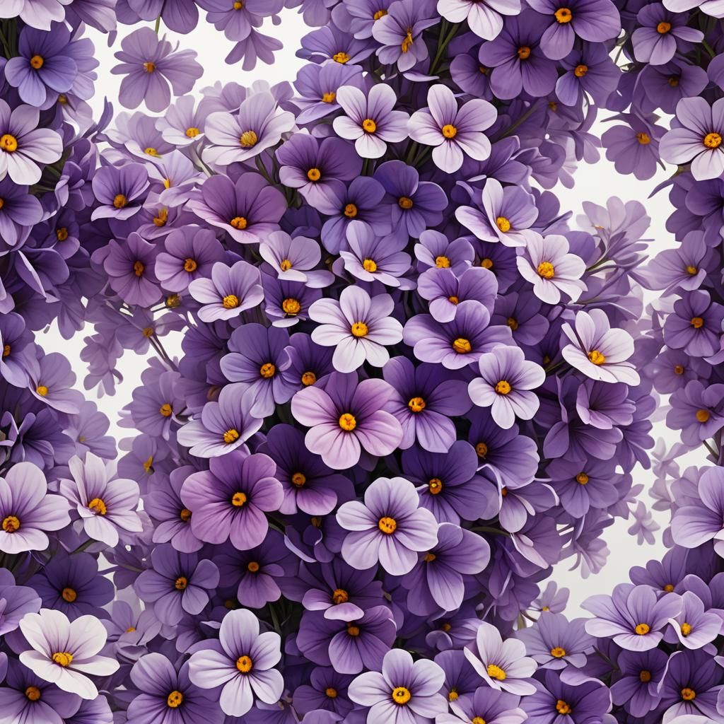 Watercolor Violets on White: Soft Washed Tones