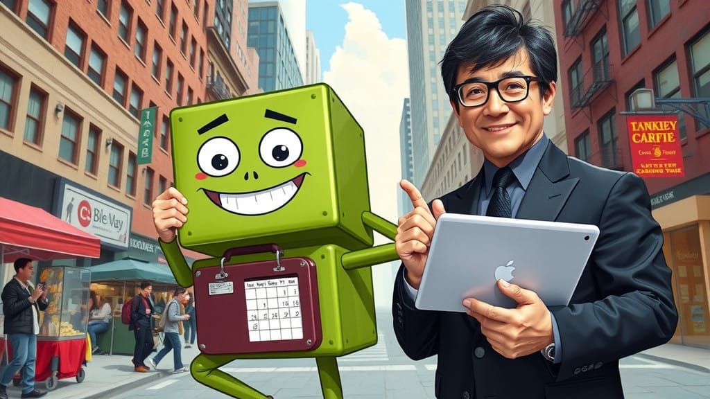 Jackie Chan and Quirky Green Cube Embark on Financial Advent...