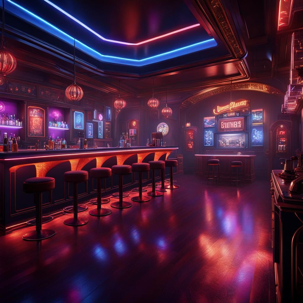 Intricate Night Club Concept Art