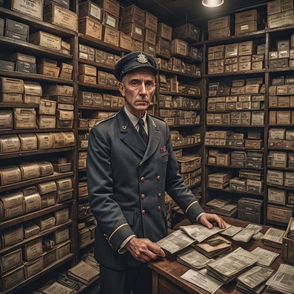 Hyperrealistic Portrait of an English Subpostmaster