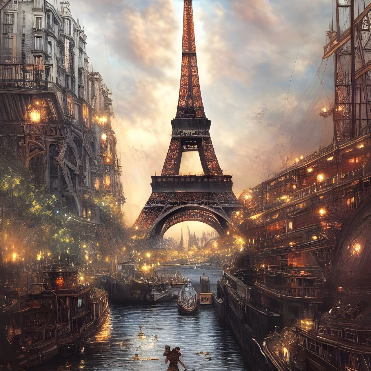 Eiffel Tower in Fantastical Docks District