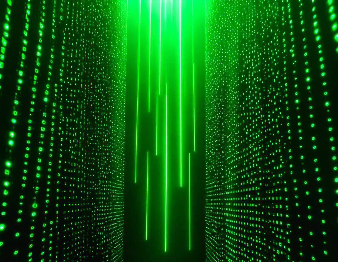 Matrix Digital Rain in Synthwave Neon Style