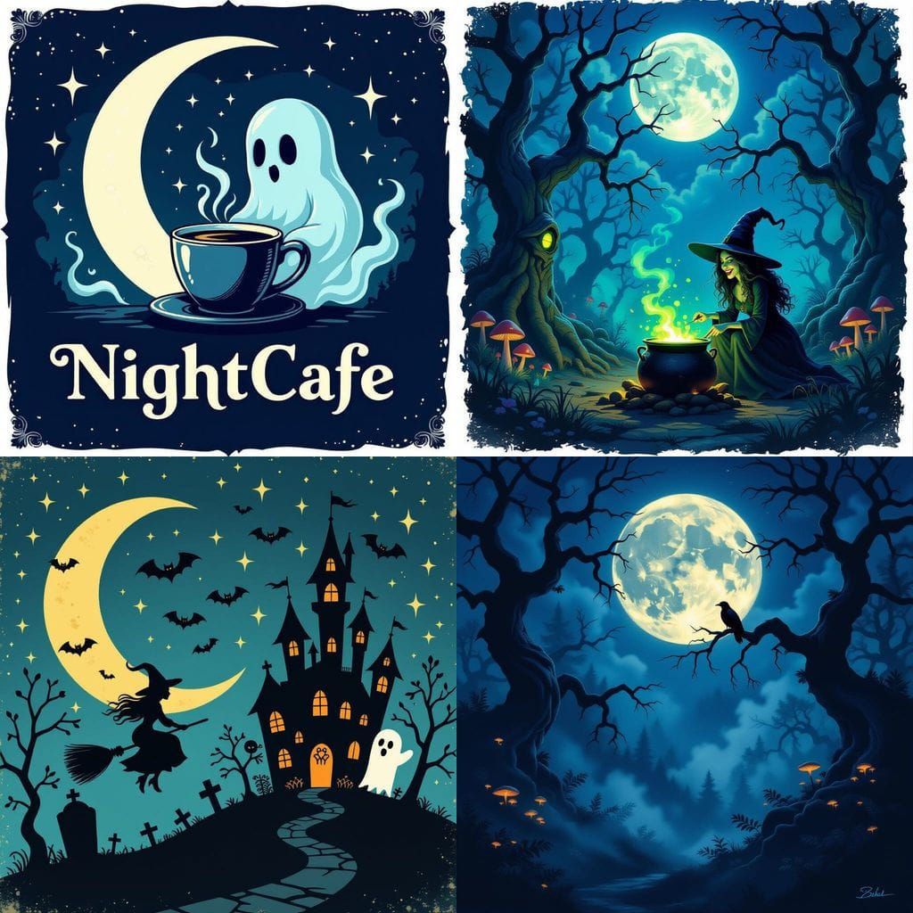 Spooky Night Challenge Entries On NightCafe