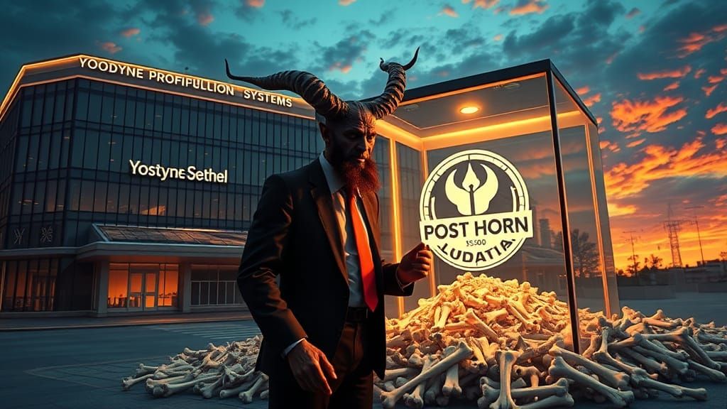 Eerie Demon CEO in Corporate Dreamscape