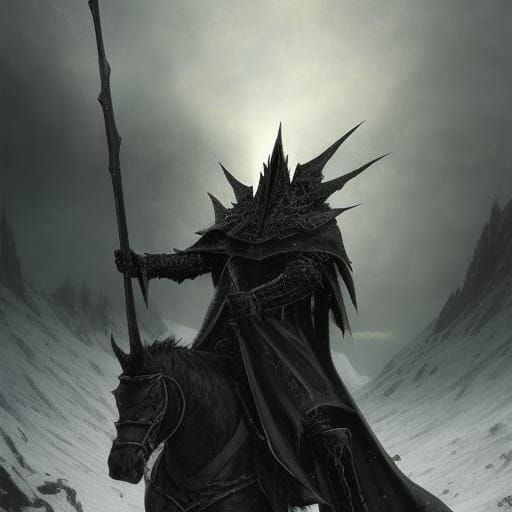 The Witch King of Angmar in Black Armor