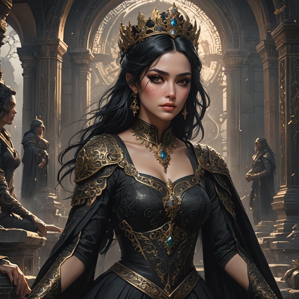 Fantastical Queen in Detailed Matte Painting