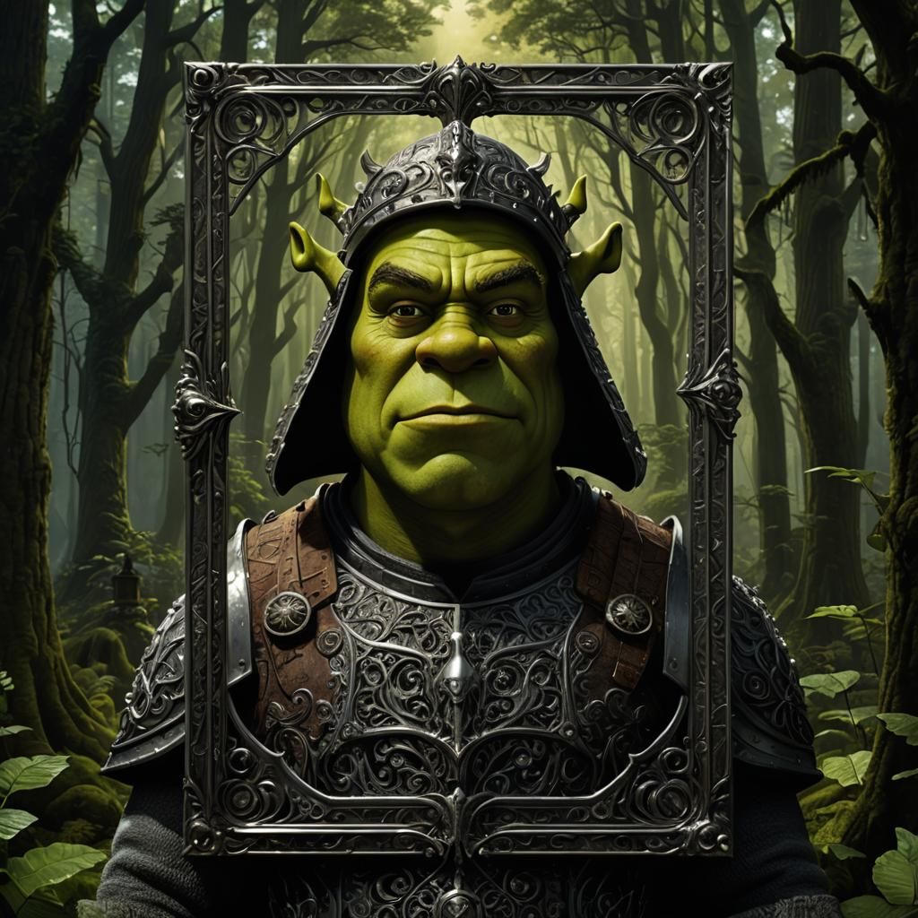 Sci-Fi Shrek Wanted Poster: Knightcore Digital Art