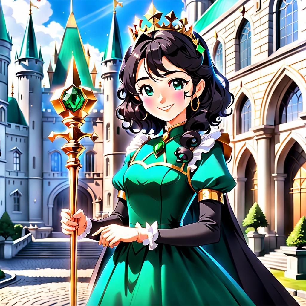 Princess Ozma in Emerald City, Anime Style