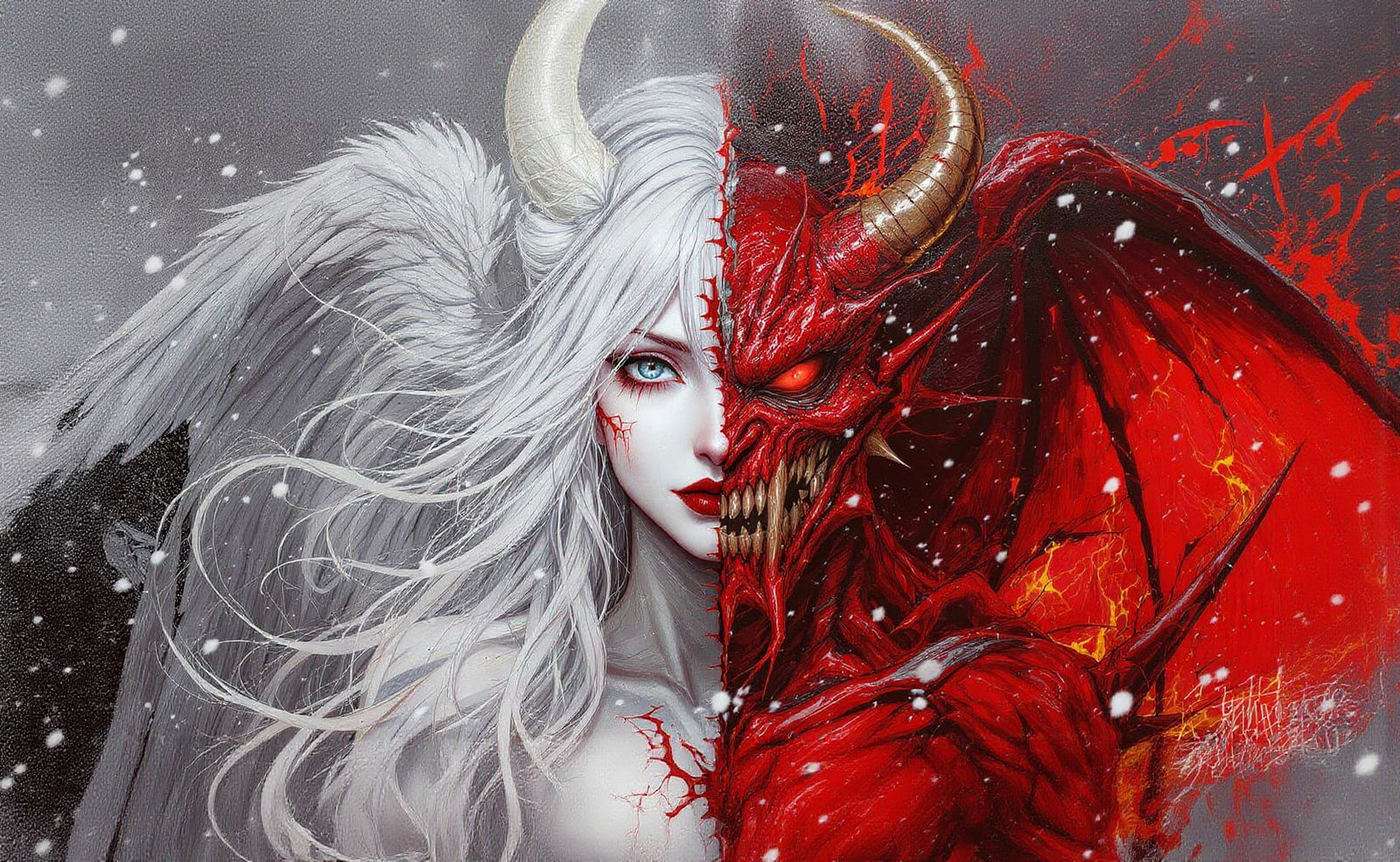 Manhwa Double Exposure: Angel and Demon Portrait