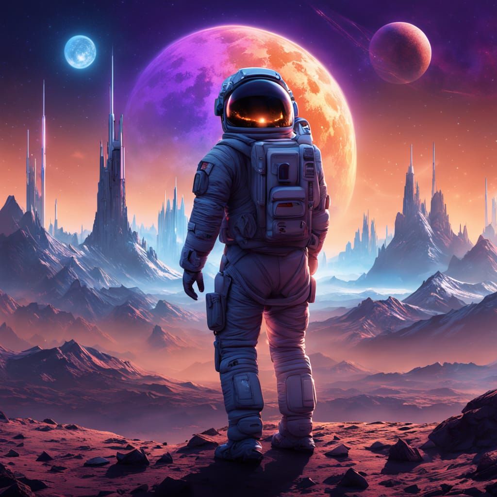 Epic Futuristic Cityscape on a Barren Martian Planet