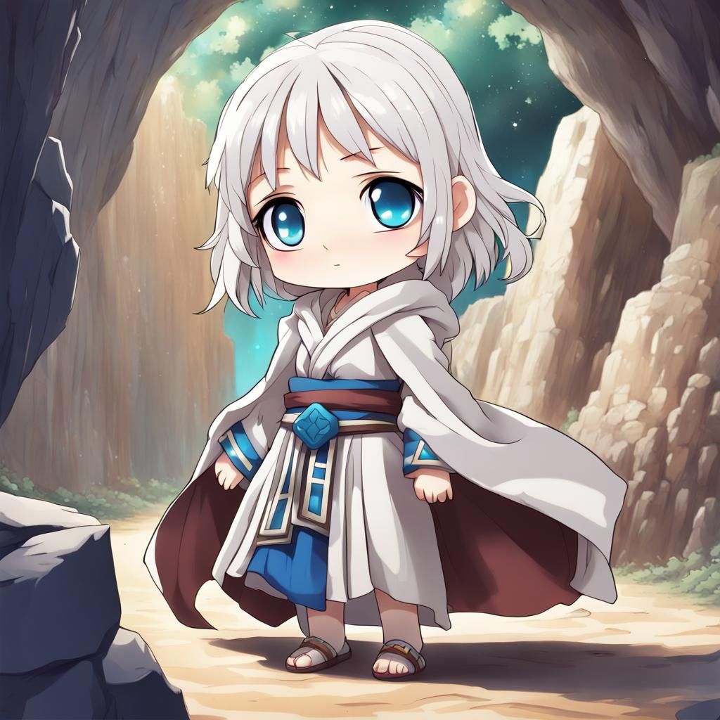 Chibi Girl in Labyrinth: Anime Style Art