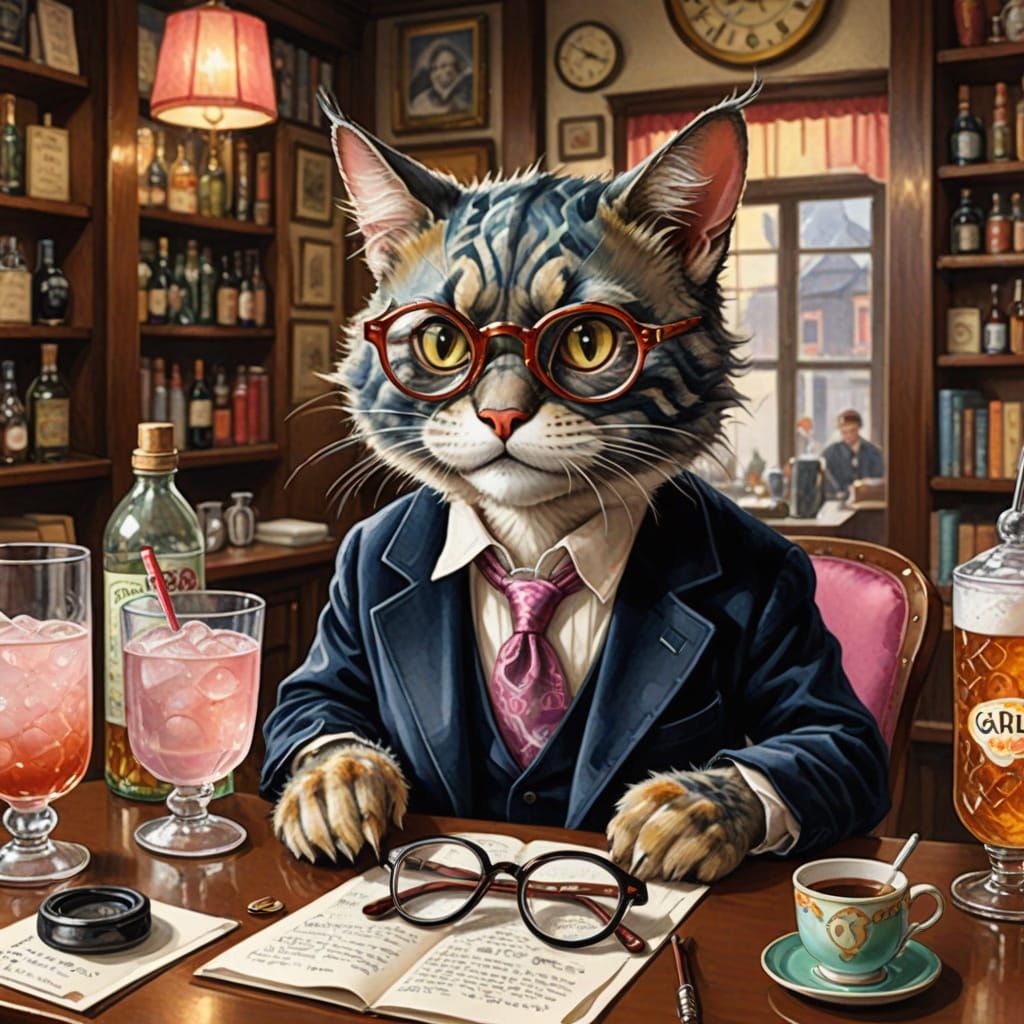 Dragon's Spectacle Hoard: A Cozy Fantasy Watercolor