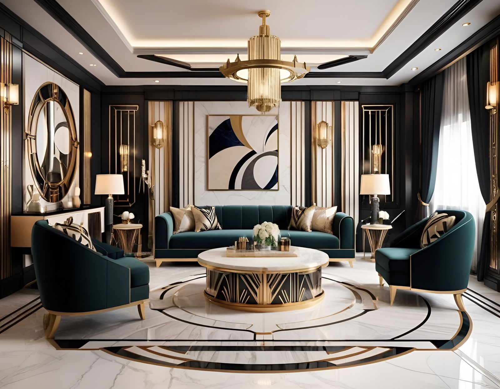 Art Deco Home Interior Design: Geometric Opulence