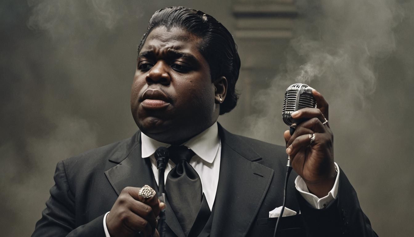 Moody Cinematic Portrait of Biggie Smalls