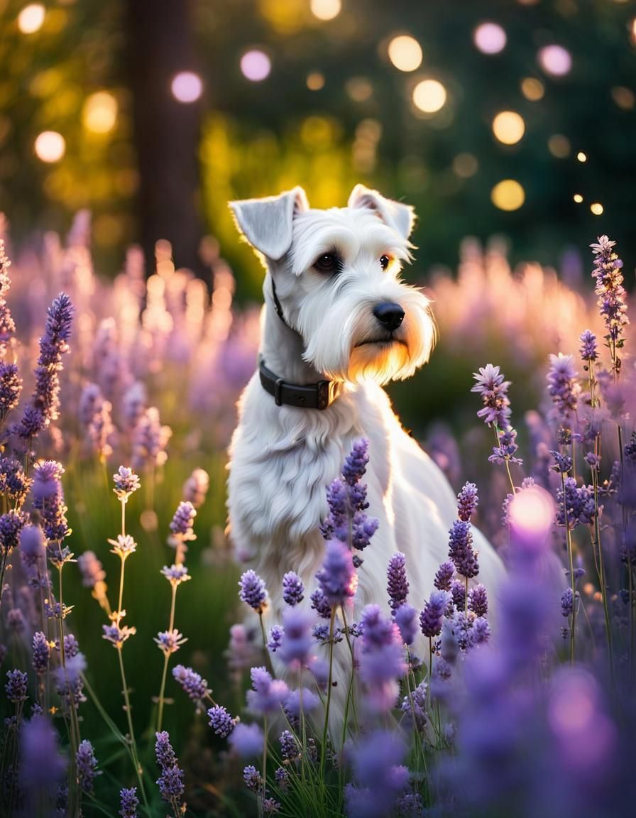 Pastel Lavender Garden in Morning Light