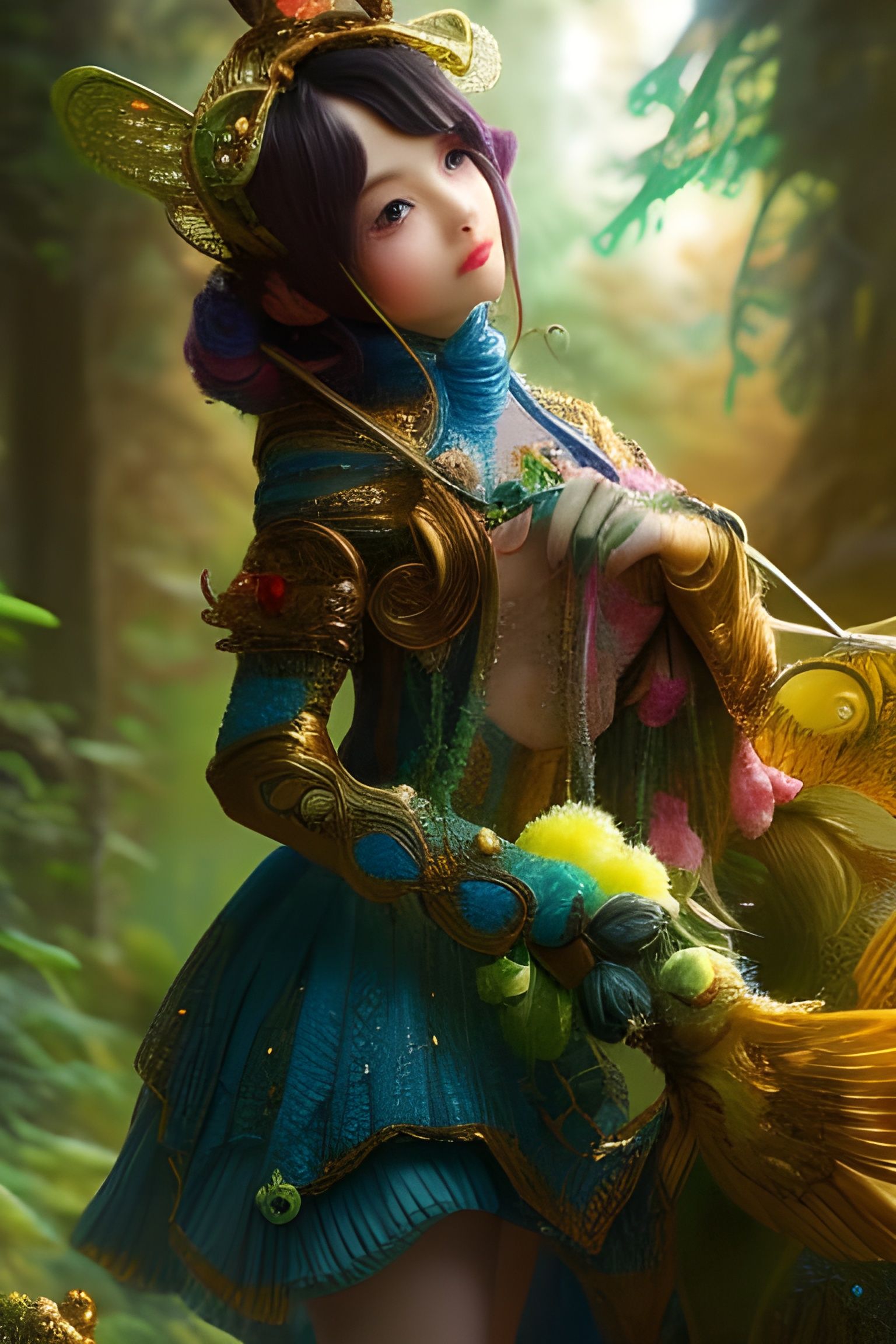 Pink Cupcake Character in Digital Art Style