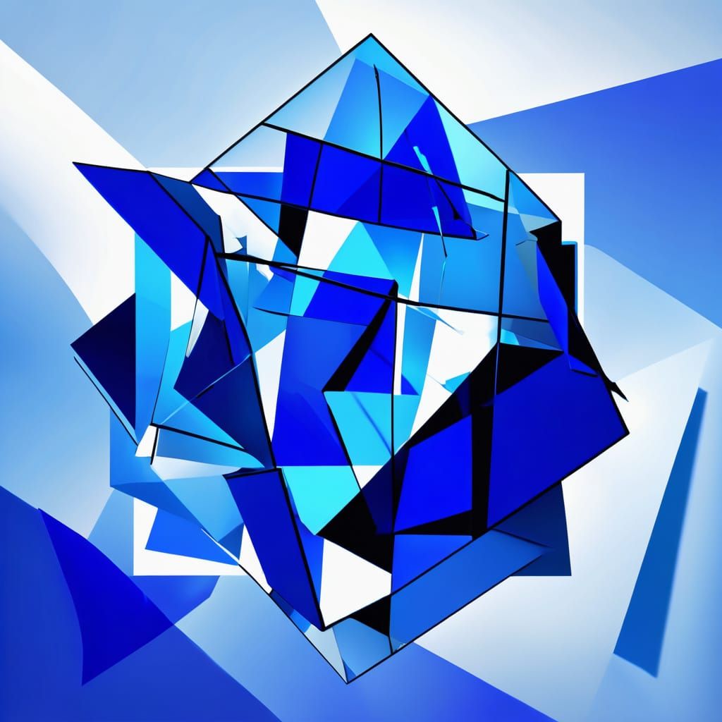 Ethereal Queen of the Frozen Throne in Blue Hues