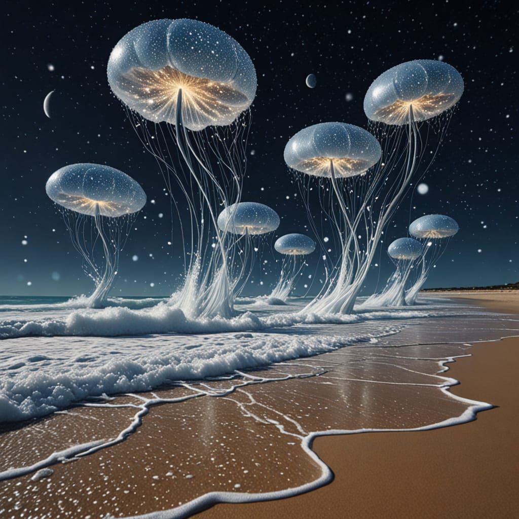 Cosmic Fabric Architecture in Ethereal Beauty