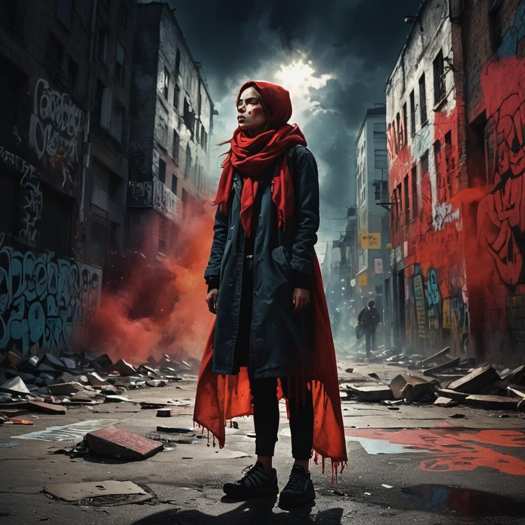 Powerful Protest Poster in Fauvist Expressionism