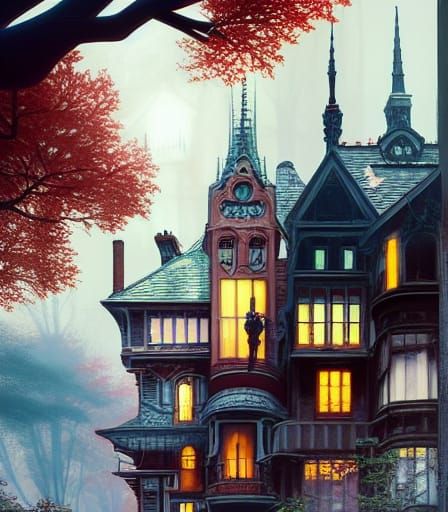 Victorian City Painting in Sinister Style