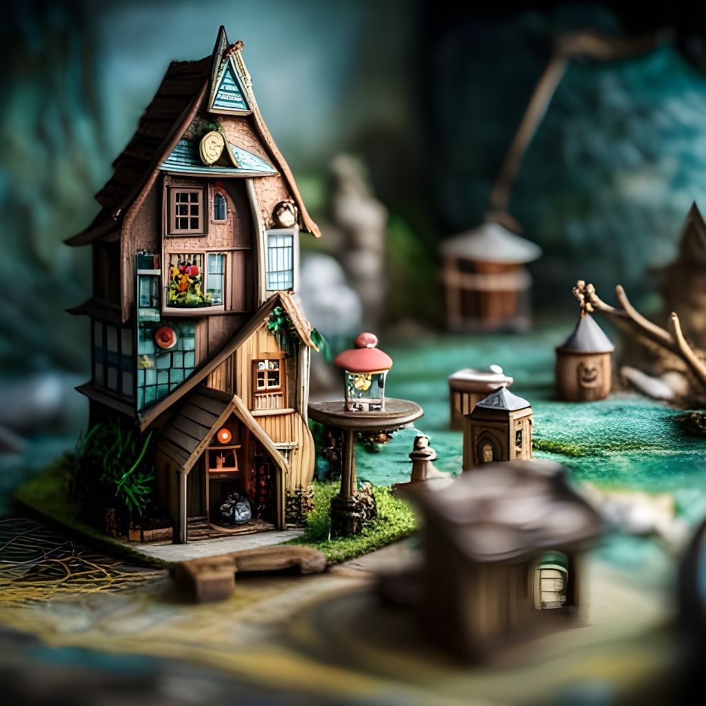 Miniature Fantasy World Inside a Dollhouse