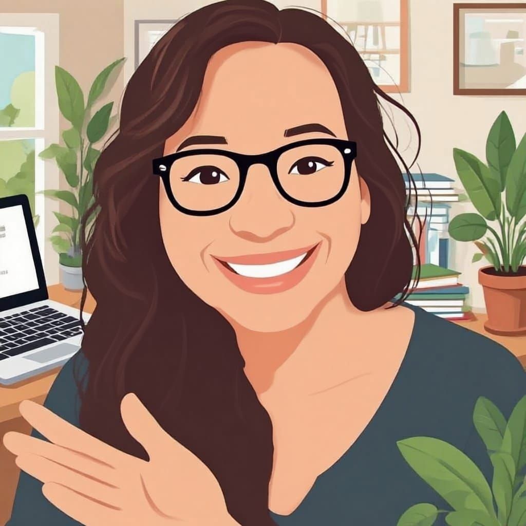 Approachable Latina Woman in Cozy Home Office