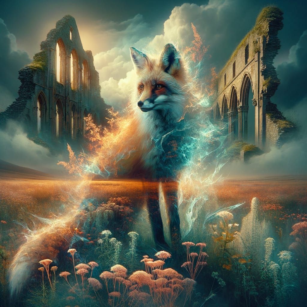 Spectral Fox in Ruined Field