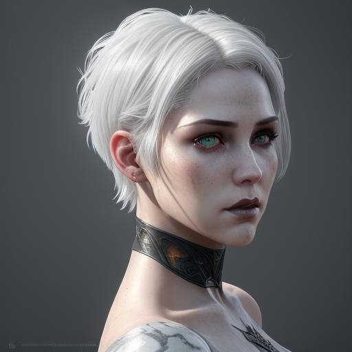 Gothic Enchantress: Photorealistic Game Character Portrait