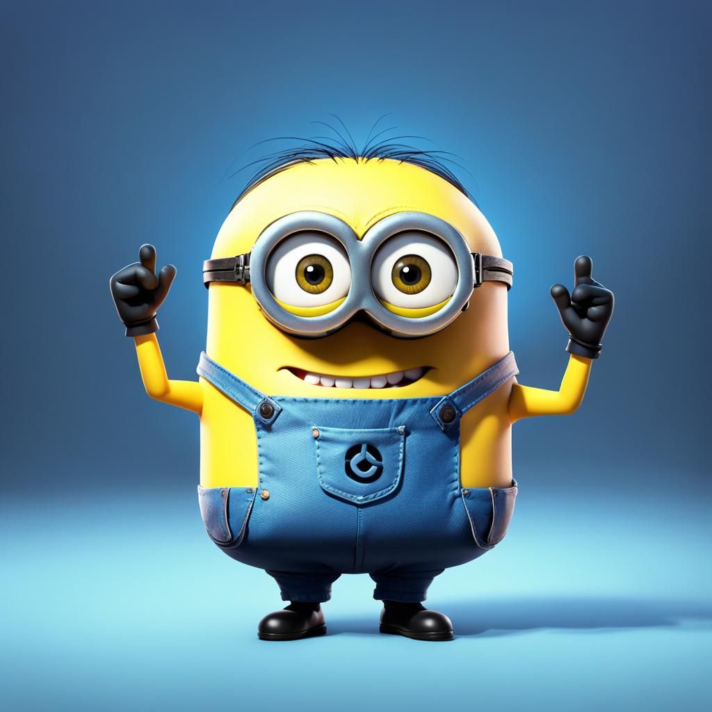 Otto the Minion: 3D Digital Art from Despicable Me