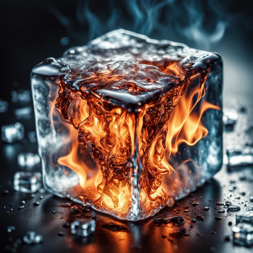 Trapped in an ice cube!🔥🧊