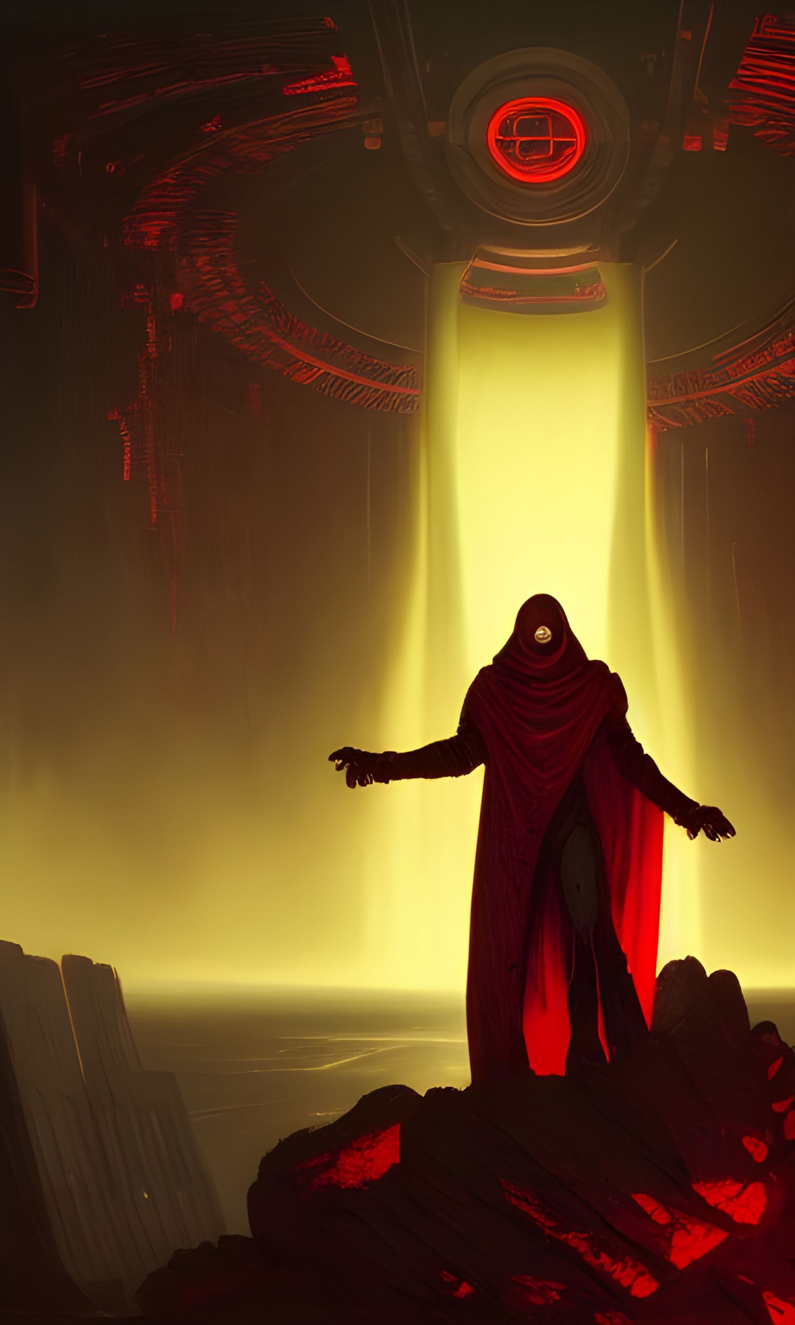 Robots in Doom with Red Cloak, Poster Art