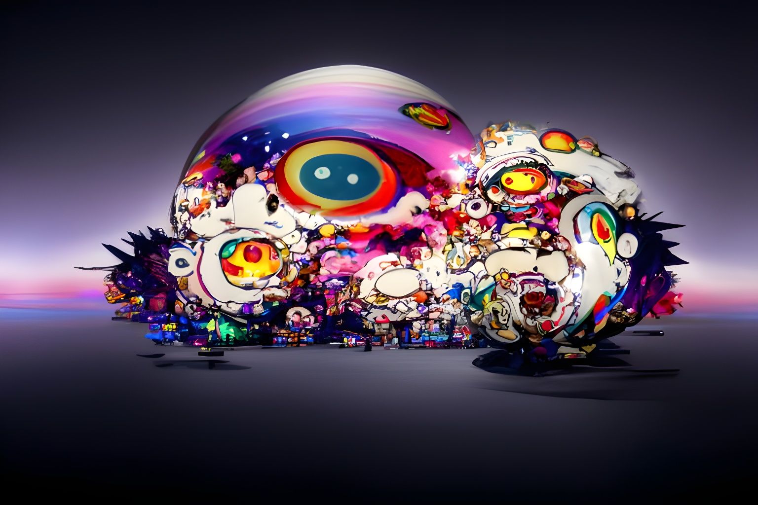 Cosmic Astral Apocalypse in Cyberpunk Style