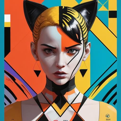 Pop Art "Hot" in Geometric Bauhaus Style