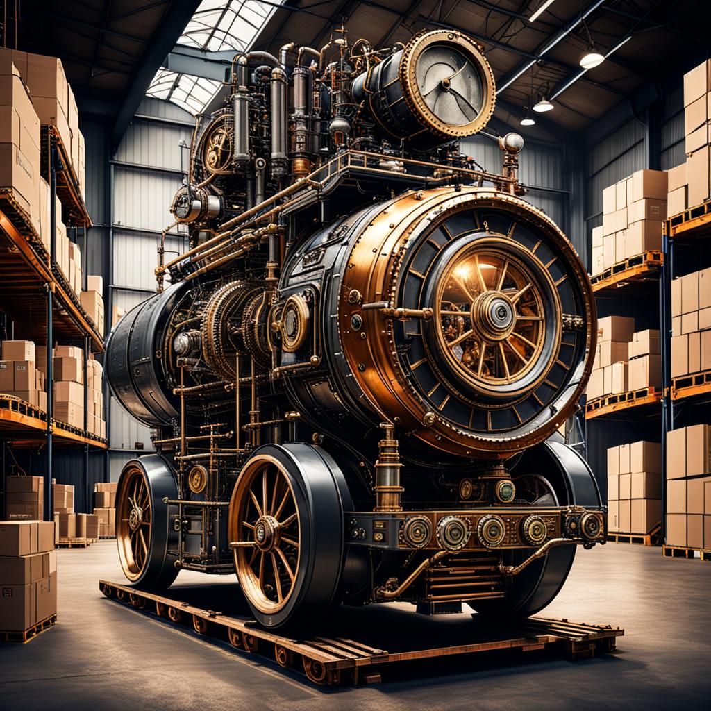 Steampunk Smart Warehouse of the Future