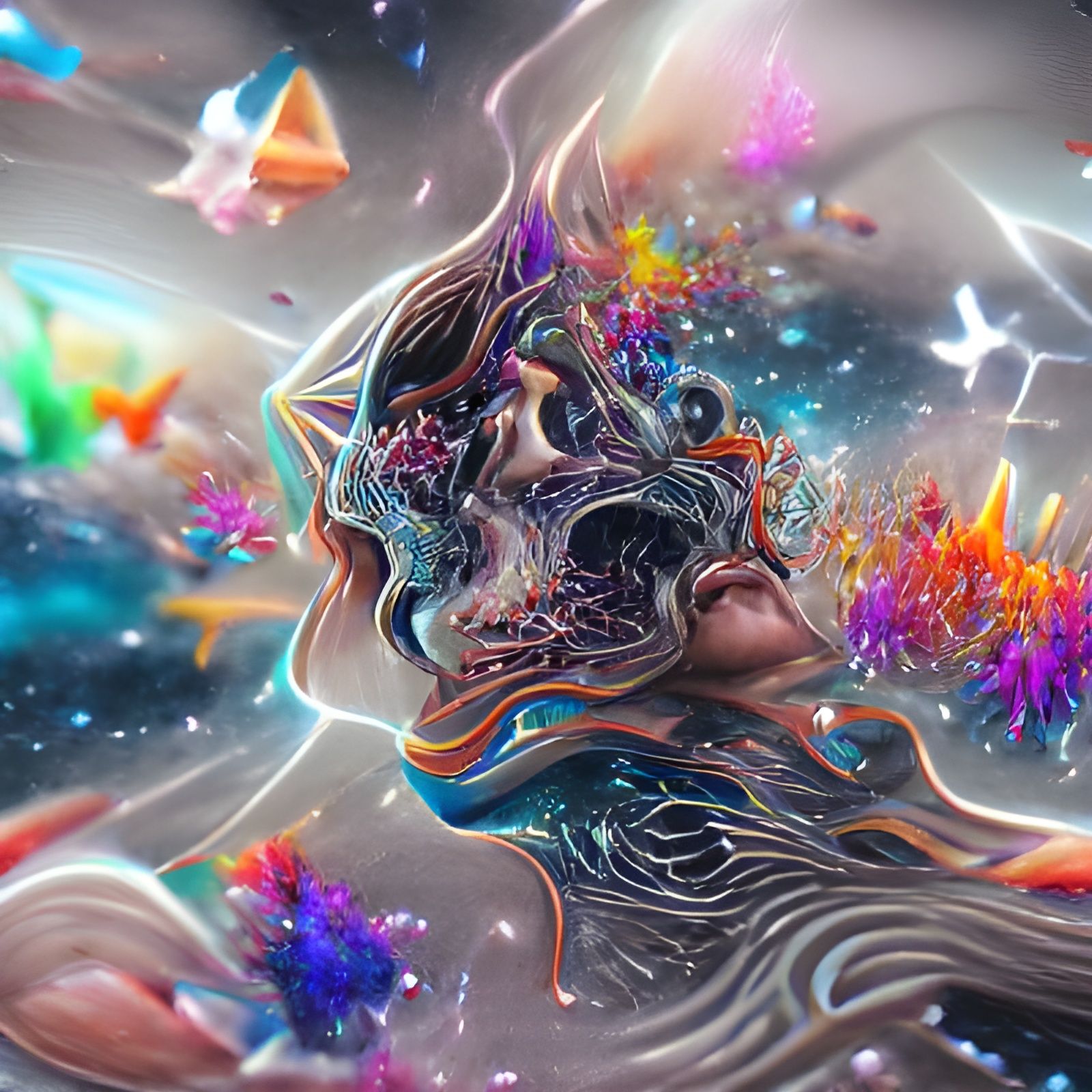 Cosmic Chaos: A Holographic Astral Illustration